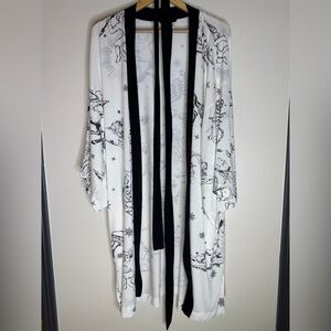 Soma astrological print robe woman’s Size-  XL black cream, gray
